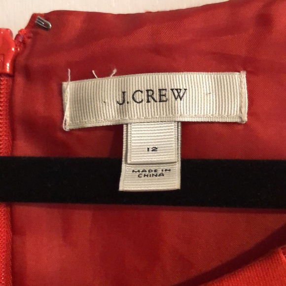 J.Crew Red Fit & Flare Allie Dress 12 - Picture 3 of 5